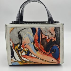 Color-Block Abstract Art Handbag