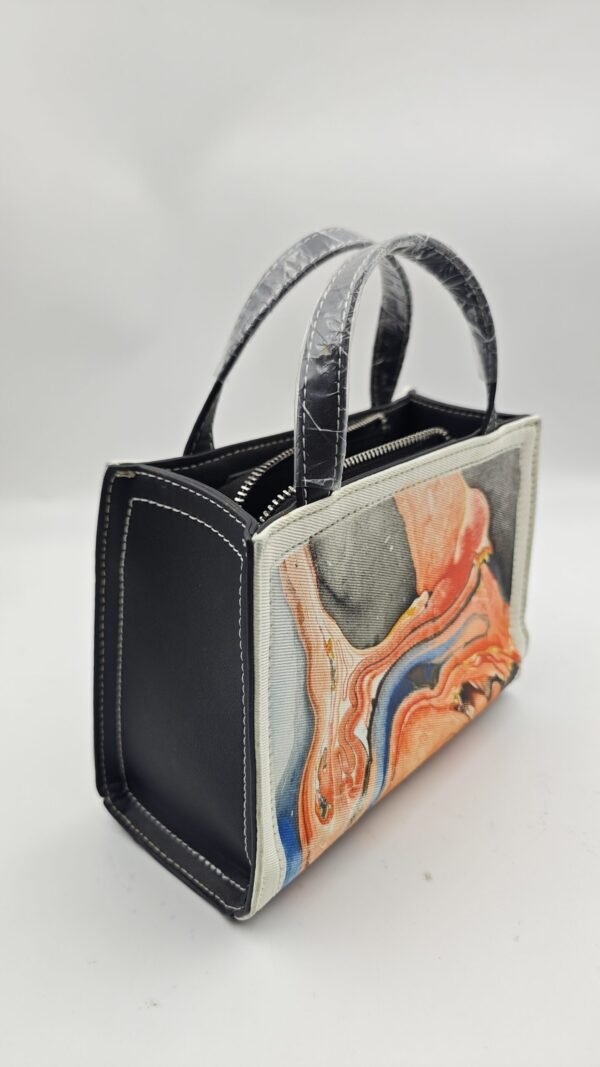 Color-Block Abstract Art Handbag
