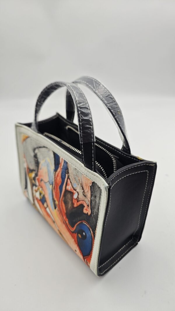 Color-Block Abstract Art Handbag