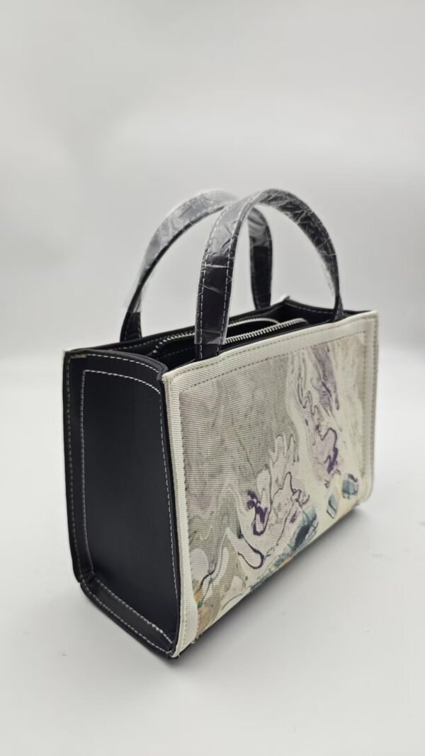 Soft Mist Abstract Print Handbag from Monet's Garden