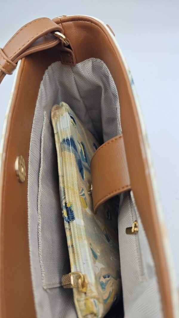 Mother-and-Child Bag Set with Beach Tide & Shell Texture