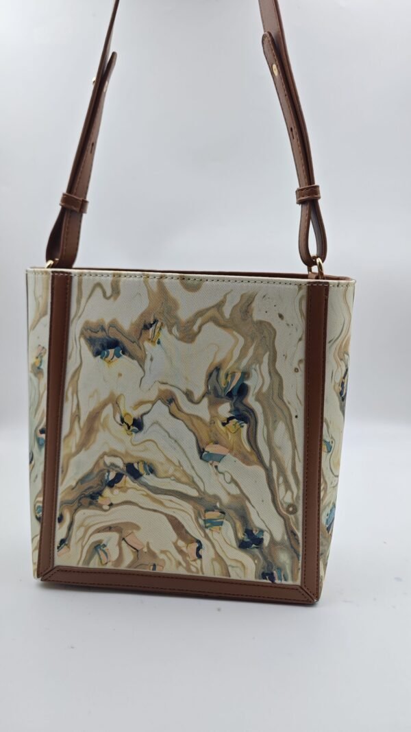 Mother-and-Child Bag Set with Beach Tide & Shell Texture