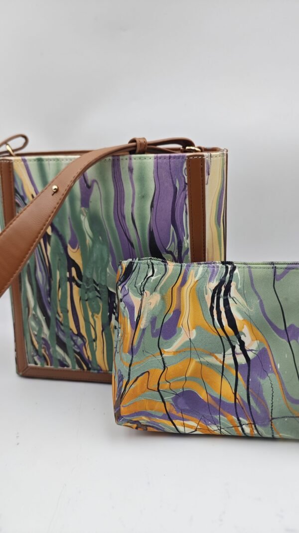 Mother-and-Child Bag Set with Twilight Iris Field Print